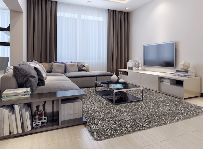 Living room contemporary style, 3D images